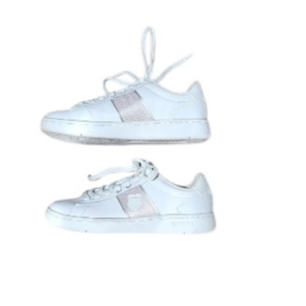 K-Swiss Tennis Shoes/Sneakers Women's Size 9 Leather White/Pink Accent EUC - Picture 5 of 13